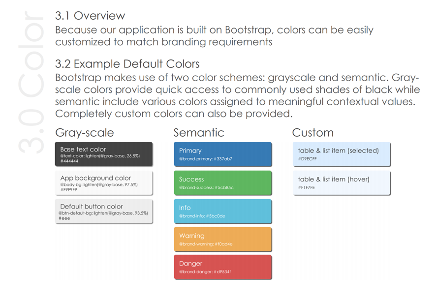 brand guide excerpt for colors